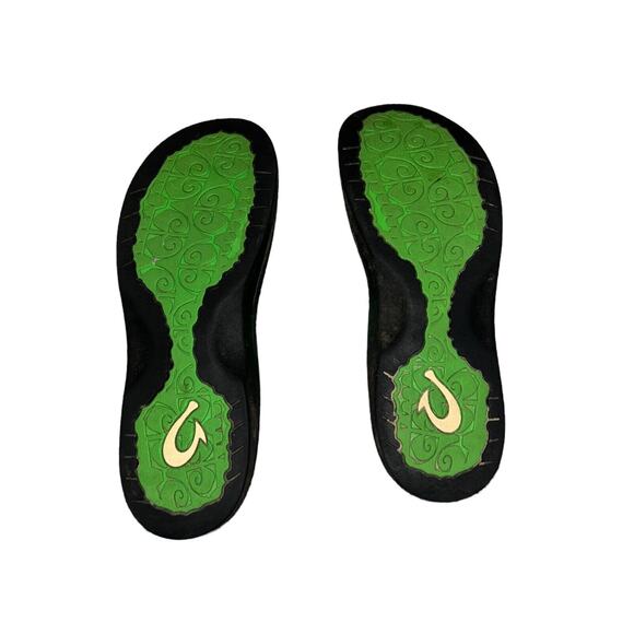 Olukai Ohana Flip Flops Womans Size 11 Light And Dark Green Thong Sandal - Picture 5 of 11